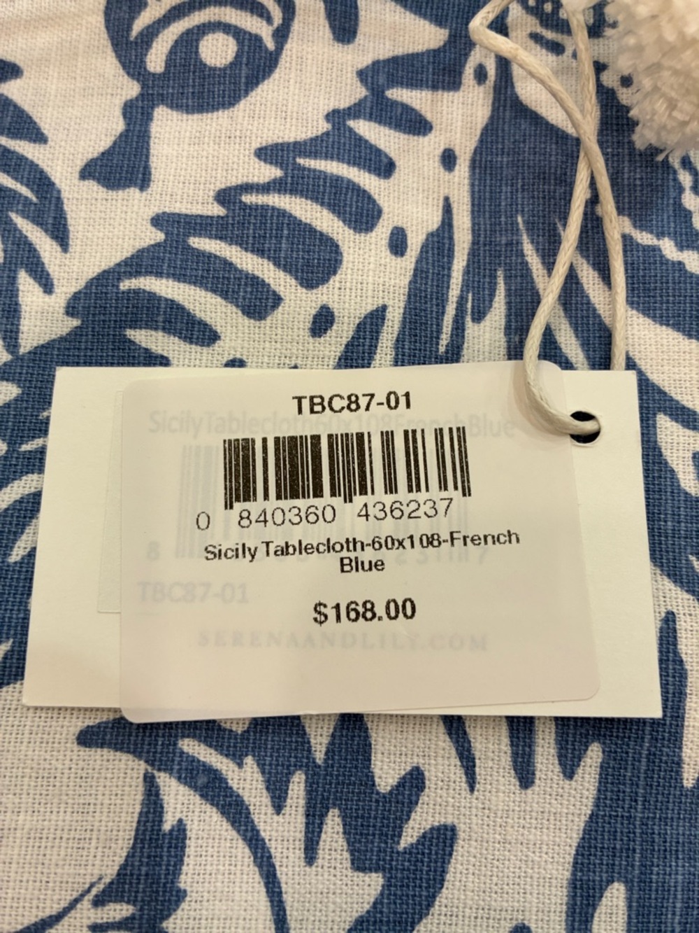 Serena & Lily Sicily Tablecloth NWT - Picture 2 of 4